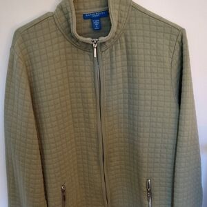 Karen Scott Sage Green Quilted Jacket